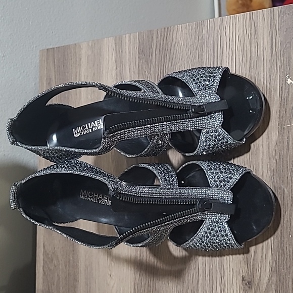 MICHAEL Michael Kors Berkley T-Strap Rhinestone heels - Picture 1 of 5